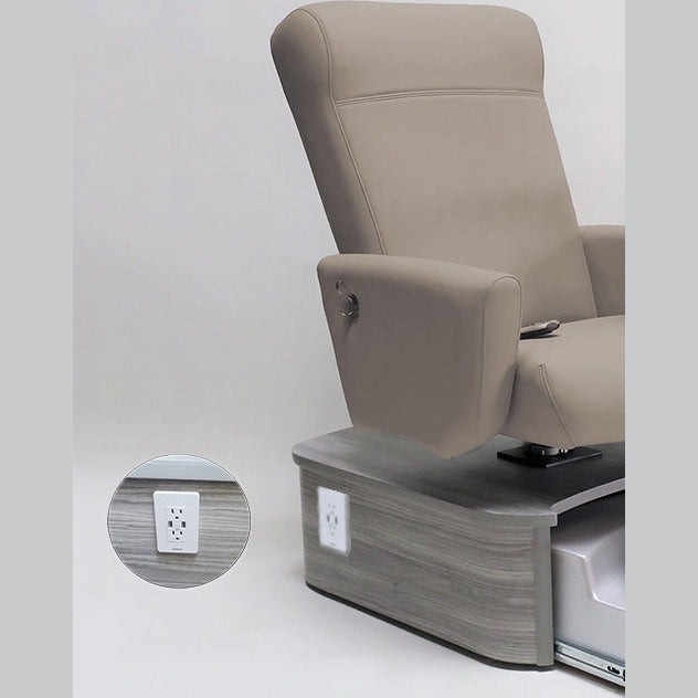 Belava Element Pedicure Chair with Plumbing - CH-ELM-PL-TBK