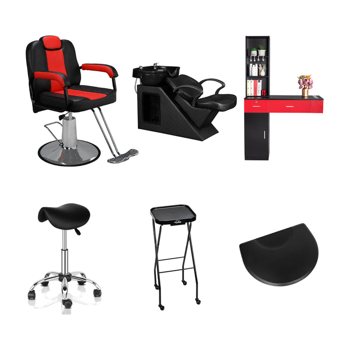 OmySalon 1 Operator Basic Salon Package Black & Red -  Package 2